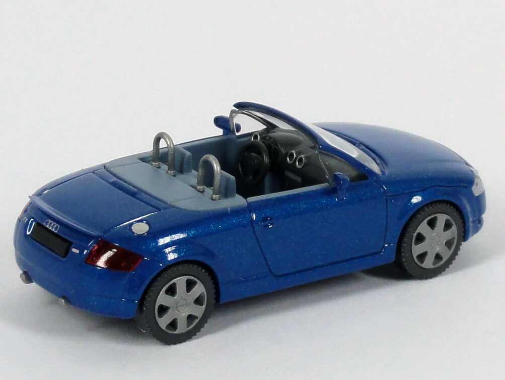 Foto 1:87 Audi TT Roadster (8N) mit Heckspoiler blau-met. Intermodellbau 2003 Wiking 13103