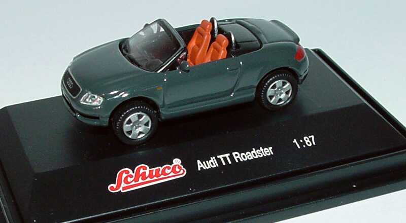 Foto 1:87 Audi TT Roadster (8N) mit Heckspoiler dunkelgrau Schuco 25006