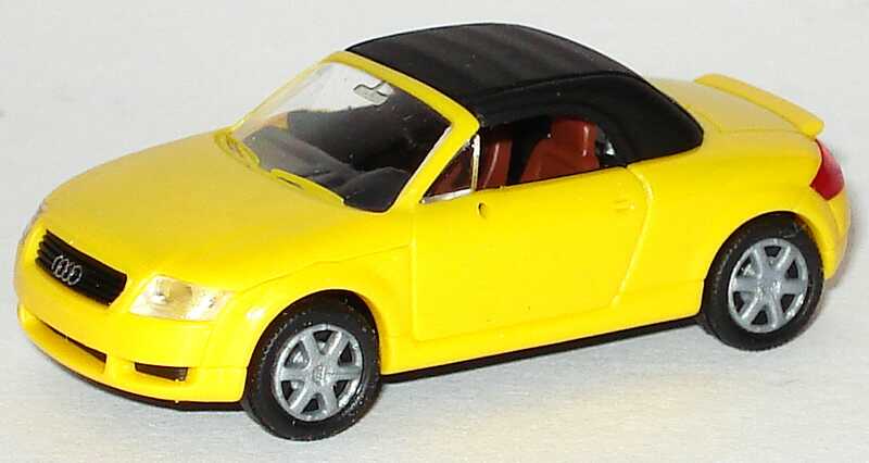 Foto 1:87 Audi TT Roadster (8N) mit Heckspoiler gelb mit Softtop Rietze 11190