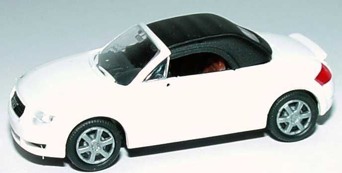 Foto 1:87 Audi TT Roadster (8N) mit Heckspoiler weiß mit Softtop Rietze 11190