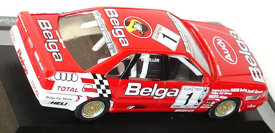 Foto 1:87 Audi V8 Evolution Belgian Procar 1992 Belgian Junior Team Belga Nr.1 Philip Verellen - herpa 035767