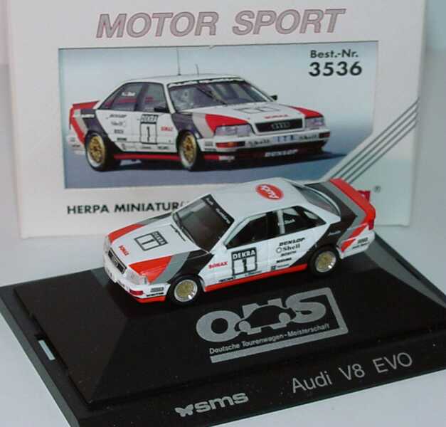 Foto 1:87 Audi V8 Evolution DTM 1991 SMS Nr.1, H.J. Stuck herpa 3536