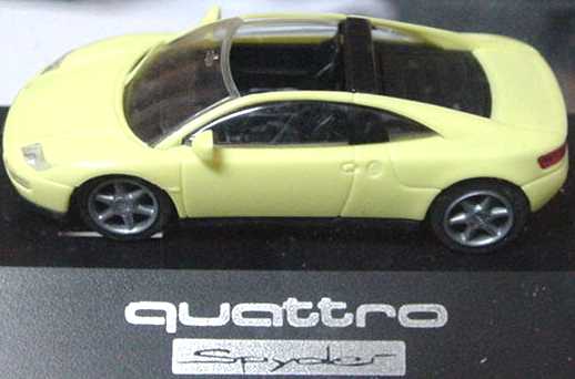 Foto 1:87 Audi quattro Spyder hellgelb Rietze 80004