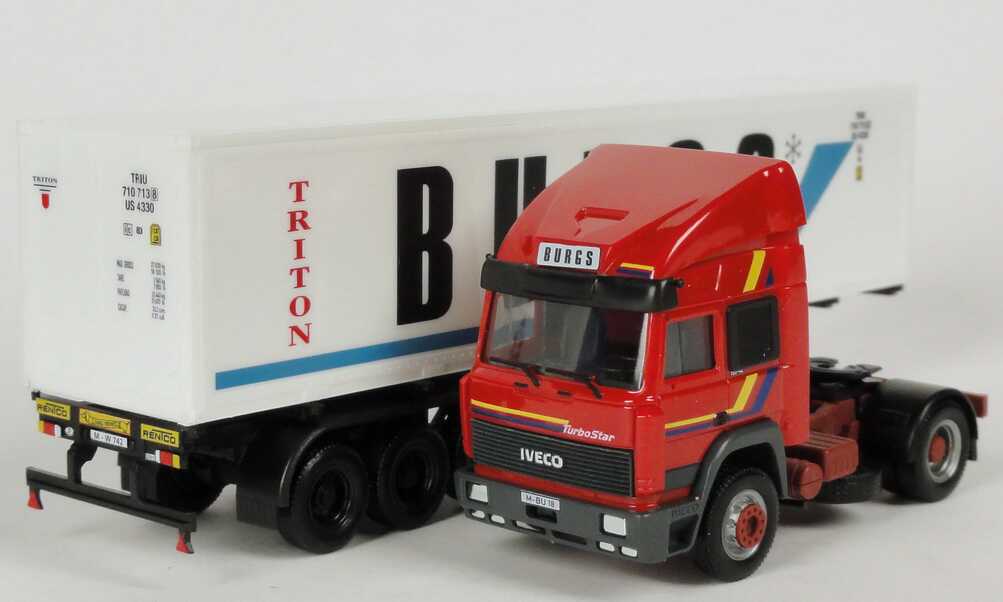 Foto 1:87 Auf Achse - Edition 5 - Folge 33-37, 1986 (Iveco Turbostar CoSzg Burgs + Scania T142 KoSzg El Salto ) herpa 157155