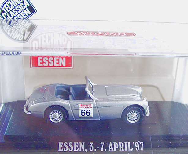 Foto 1:87 Austin Healey 3000 silber-met. Nr.66 (Techno Classica ´97, leicht abgegriffen) Wiking 81604