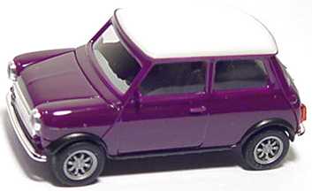 Foto 1:87 Austin Mini Cooper dunkelviolett, Dach weiß herpa 021104