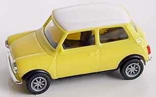 Foto 1:87 Austin Mini Cooper gelb, Dach weiß herpa 021104