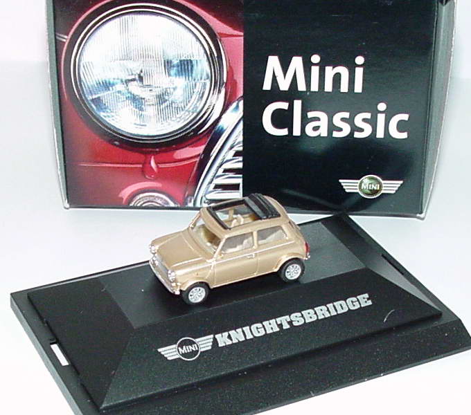 Foto 1:87 Austin Mini Cooper gold-met. Knightsbridge Werbemodell herpa 80410021382