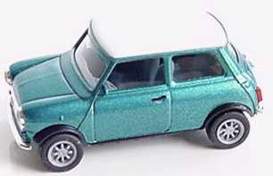 Foto 1:87 Austin Mini Cooper lagunenblaumet., Dach weiß herpa 032247