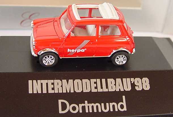 Foto 1:87 Austin Mini Cooper mit Rolldach (offen) Herpa, Intermodellbau ´98 Dortmund herpa 232746