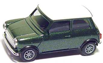 Foto 1:87 Austin Mini Cooper racinggreenmet., Dach weiß herpa 185400