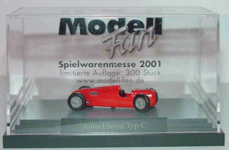 Foto 1:87 Auto-Union Typ C (1936) rot Modell Fan Spielwarenmesse 2001 Busch