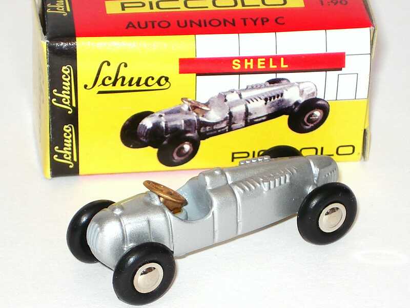 Foto 1:87 Auto-Union Typ C (1936) silber-met. (Fehldruck, ohne Startnr.) Schuco Piccolo 1361