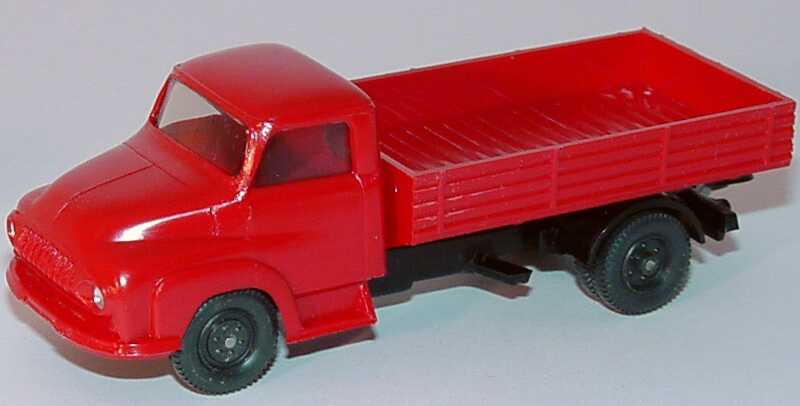Foto 1:87 Autodrom Klassische Baufahrzeuge VII (Ford FK 2500 Pritsche + Henschel HS 100 Pritsche + Opel + MAN 415 PritschenSzg + Blitz PritschenSzg rot/schwarz) Wiking 99026