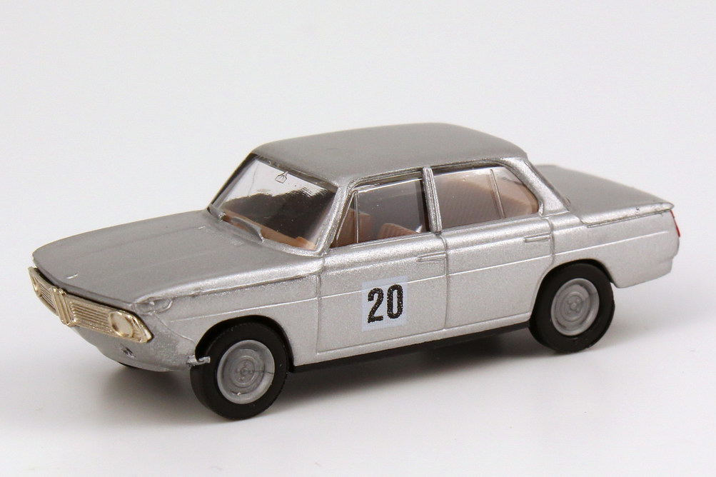 Foto 1:87 BMW 1800 TISA DRMfT 1965 polar-silber-met. Nr.20, Hubert Hahne Brekina 2242