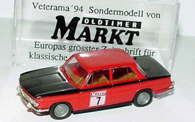 Foto 1:87 BMW 1800 TISA polarssilber-met. Oldtimer Markt Nr.7 (Sondermodell Veterama ´94) Brekina