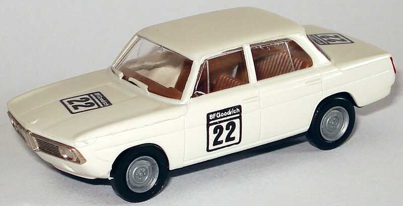 Foto 1:87 BMW 1800 TISA weiß Nr.22 BF Goodrich (Historische Tourenwagen EM 1991 in Silverstone) Brekina 2243