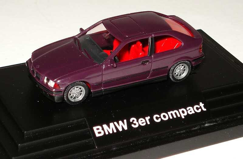 Foto 1:87 BMW 316i compact dunkelviolett Werbemodell Wiking 90419419718