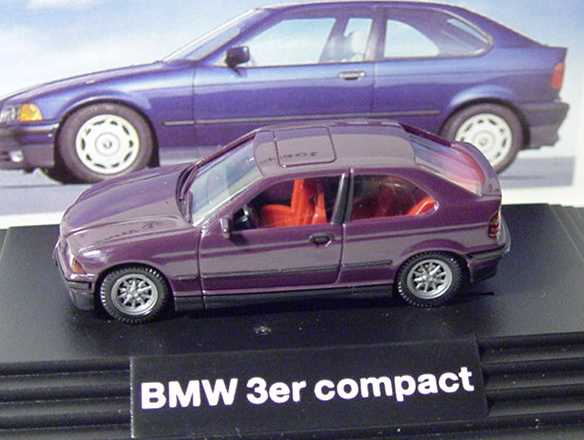 Foto 1:87 BMW 316i compact dunkelviolett Werbemodell Wiking 90419419718