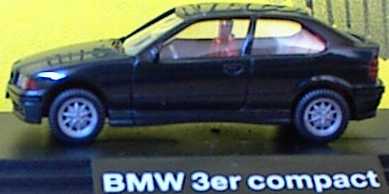 Foto 1:87 BMW 316i compact schwarz Werbemodell Wiking
