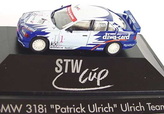 Foto 1:87 BMW 318iS Ulrich, Diwa-Card Nr.30, Patrik Ulrich (STW-Cup ´96) herpa 036993