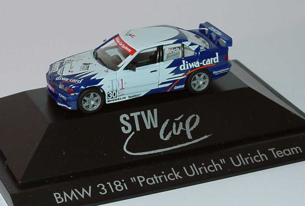 Foto 1:87 BMW 318iS Ulrich, Diwa-Card Nr.30, Patrik Ulrich (STW-Cup ´96) herpa 036993