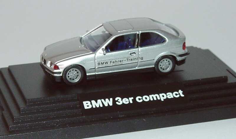 Foto 1:87 BMW 318i compact silber-met. BMW Fahrer-Training Werbemodell Wiking 80419421052