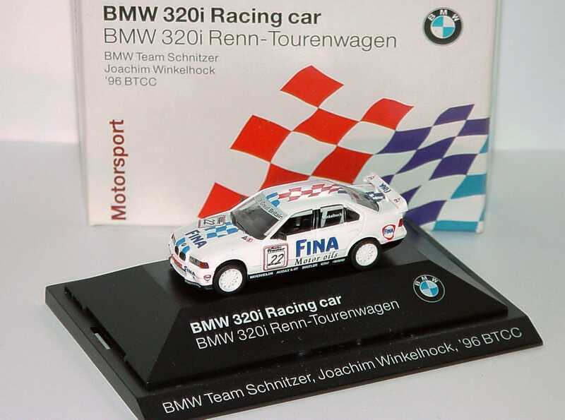 Foto 1:87 BMW 320i (E36) BTCC 1996 Schnitzer, Fina Nr.22, J. Winkelhock Werbemodell herpa 80419421434