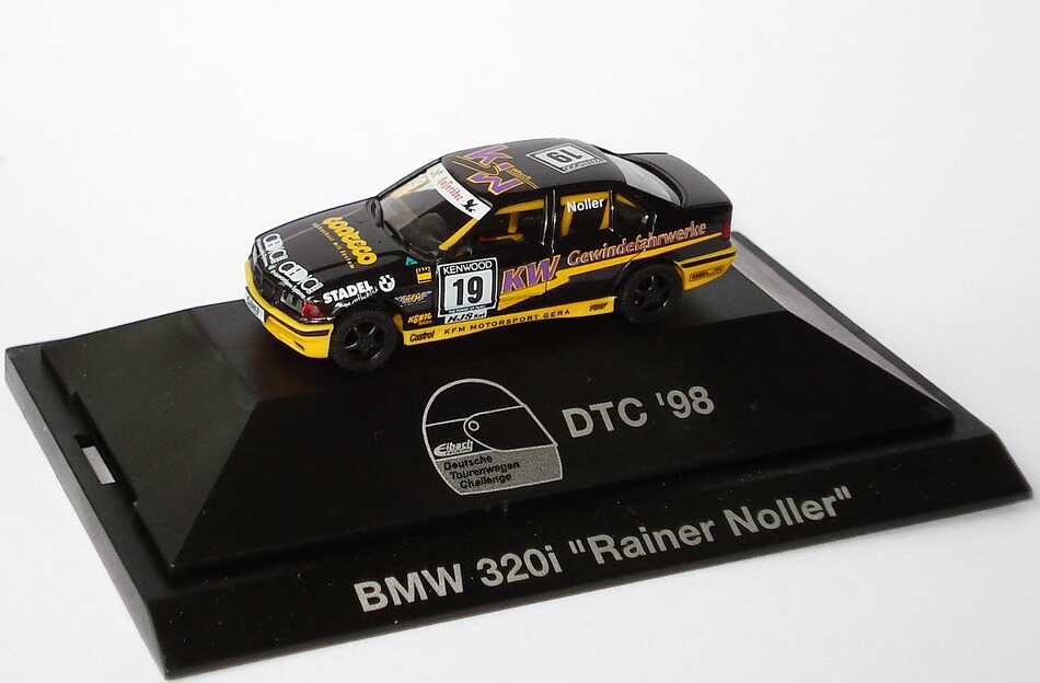 Foto 1:87 BMW 320i (E36) DTC ´98 KFM, KW Gewindefahrwerke Nr.19, Noller herpa 037495