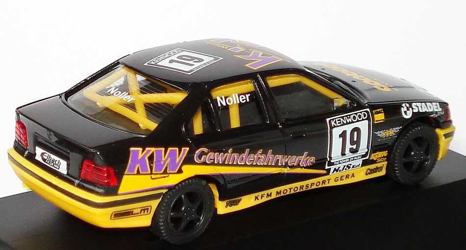 Foto 1:87 BMW 320i (E36) DTC ´98 KFM, KW Gewindefahrwerke Nr.19, Noller herpa 037495
