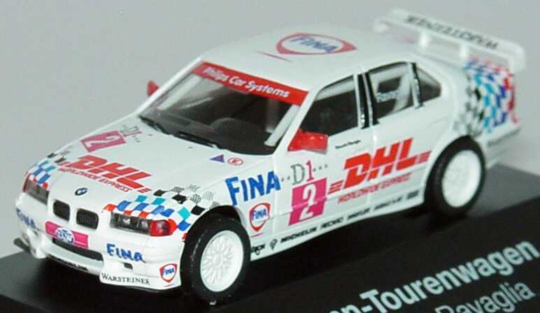 Foto 1:87 BMW 320i (E36) STW 1995 Bigazzi, Fina, DHL Nr.2, Ravaglia Werbemodell STW-Cup, Salzburgring 27.08.1995 herpa