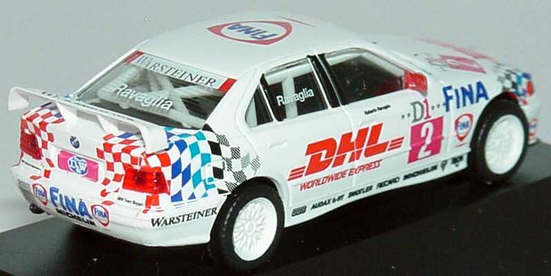 Foto 1:87 BMW 320i (E36) STW 1995 Bigazzi, Fina, DHL Nr.2, Ravaglia Werbemodell STW-Cup, Salzburgring 27.08.1995 herpa