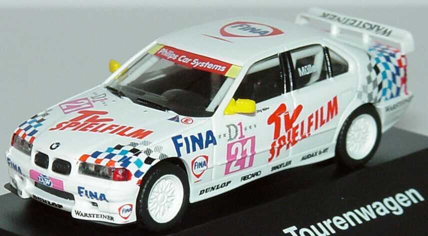 Foto 1:87 BMW 320i (E36) STW 1995 Isert, Fina, TV Spielfilm Nr.21, J. Müller Werbemodell STW-Cup, Salzburgring 27.08.1995 herpa