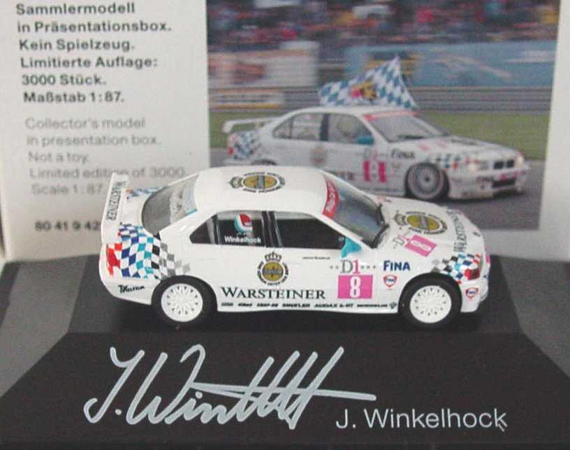 Foto 1:87 BMW 320i (E36) STW 1995 Schnitzer Nr.8, Joachim Winkelhock Werbemodell Sieger STW-Cup ´95 herpa 80419421161