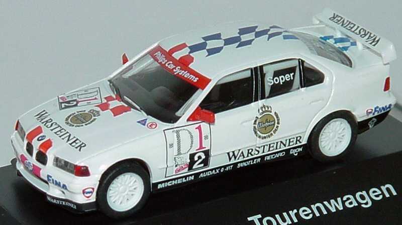 Foto 1:87 BMW 320i (E36) STW 1996 Bigazzi, Warsteiner Nr.2, Soper Werbemodell herpa 80419421437