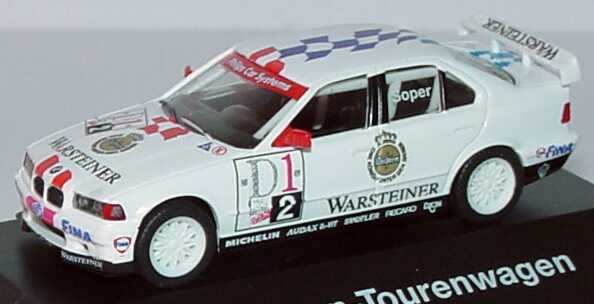 Foto 1:87 BMW 320i (E36) STW 1996 Bigazzi, Warsteiner Nr.2, Soper Zweibrücken 11. August 1996 Werbemodell herpa