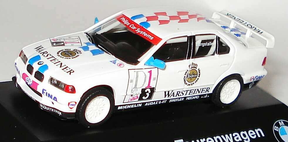 Foto 1:87 BMW 320i (E36) STW 1996 Bigazzi, Warsteiner Nr. 3, Burgstaller Werbemodell herpa 80419421438