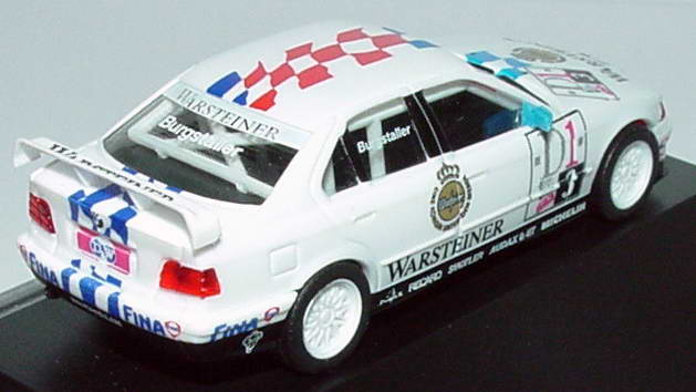 Foto 1:87 BMW 320i (E36) STW 1996 Bigazzi, Warsteiner Nr. 3, Burgstaller Zweibrücken 11. August 1996 Werbemodell herpa 80419421438
