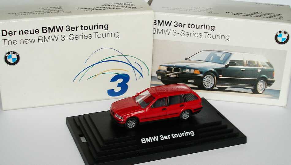 Foto 1:87 BMW 320i touring rot Werbemodell Wiking 80419419971