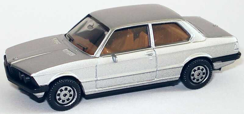 Foto 1:87 BMW 323i (E21) silber-met., IA beige, alte Räder herpa