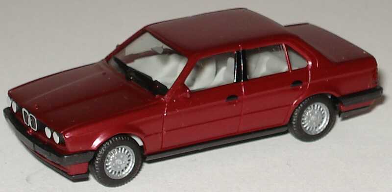 Foto 1:87 BMW 325i 4türig (E30) weinrot-met. herpa 3078