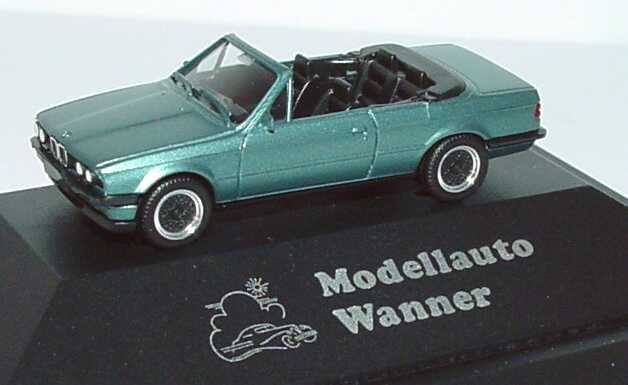 Foto 1:87 BMW 325i Cabrio (E30) beryll-met. Mit BBS-Felgen Modellauto Wanner herpa