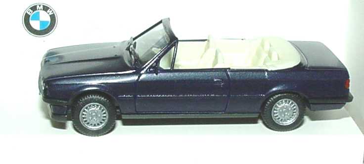 Foto 1:87 BMW 325i Cabrio (E30) dunkelblau-met. Werbemodell herpa 9417823