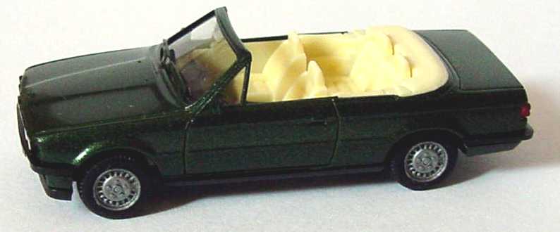 Foto 1:87 BMW 325i Cabrio (E30) dunkelgrün-met. (IA cremeweiß) herpa 3059