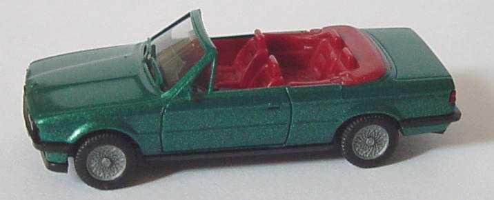 Foto 1:87 BMW 325i Cabrio (E30) lagunengrün-met. (IA rot, M3 Felgen) herpa 3059