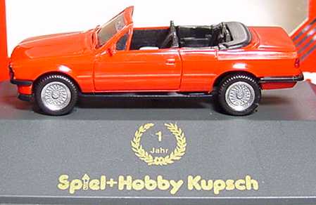 Foto 1:87 BMW 325i Cabrio (E30) rot Motor Show Essen ´90, 1 Jahr Spiel + Hobby Kupsch herpa