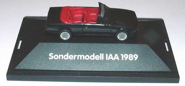 Foto 1:87 BMW 325i Cabrio (E30) schwarz IAA 89, Behle (ohne Zertifikat) herpa