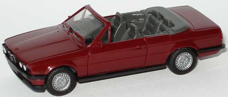 Foto 1:87 BMW 3er 325i Cabrio (E30) weinrot herpa 2059