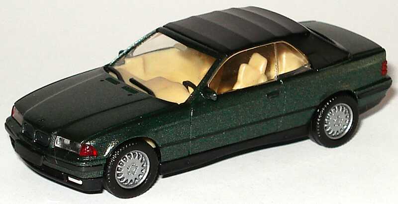 Foto 1:87 BMW 325i Cabrio (E36) grün-met. Mit Softtop herpa 031790