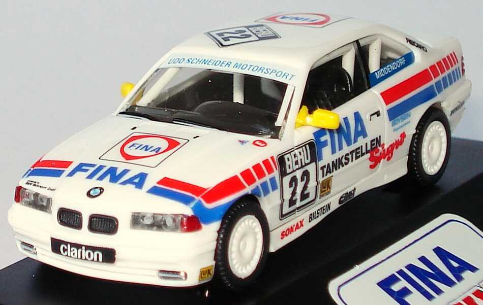 Foto 1:87 BMW 325i Coupé (E36) Fina, Schneider Motorport Nr.22, Middendorf (Fina) herpa